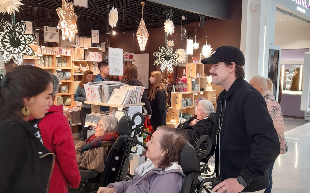 Sortie extérieure dans une galerie marchande